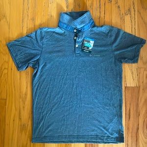 Columbia Polo Shirt, Color: Blue, Size: Medium (M)
